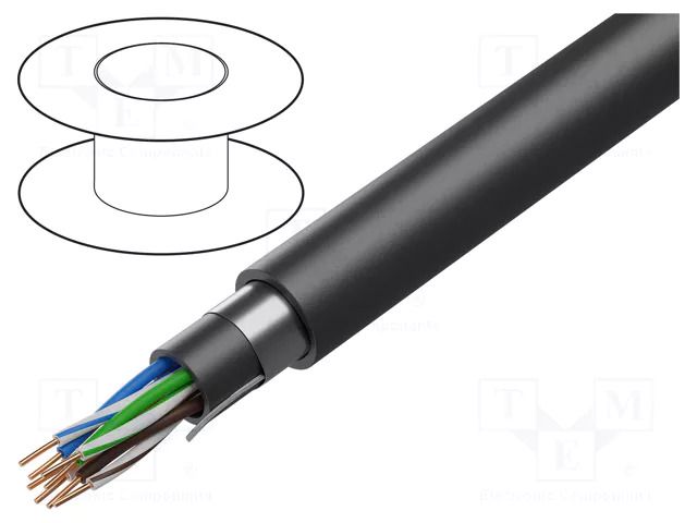 Wire; F/UTP; 4x2x24AWG; industrial Ethernet,outdoor; 5e; wire; Cu BELDEN 7937A.0101000