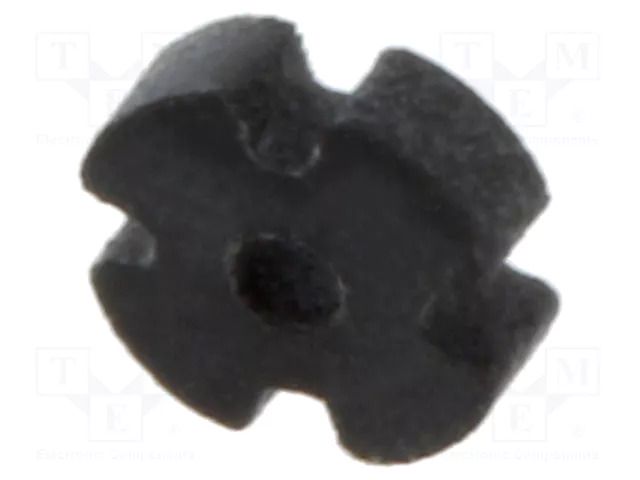 Spacer sleeve; LED; Øout: 3mm; ØLED: 3mm; L: 1mm; black; UL94V-0; PVC BIVAR ELM7-1MM