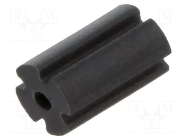 Spacer sleeve; LED; Øout: 3mm; ØLED: 3mm; L: 5mm; black; UL94V-0; PVC BIVAR ELM7-5MM