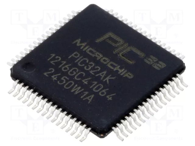 IC: PIC microcontroller; 128kB; 200MHz; 3÷3.6VDC; SMD; TQFP64 MICROCHIP TECHNOLOGY 32AK1216GC41064IPT