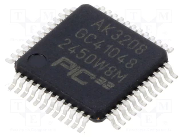 IC: PIC microcontroller; 32kB; 200MHz; 3÷3.6VDC; SMD; TQFP48 MICROCHIP TECHNOLOGY 32AK3208GC41048IPT