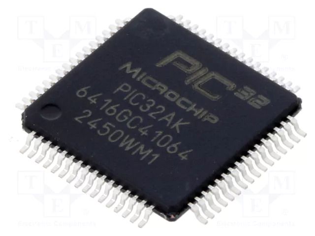 IC: PIC microcontroller; 64kB; 200MHz; 3÷3.6VDC; SMD; TQFP64 MICROCHIP TECHNOLOGY 32AK6416GC41064IPT