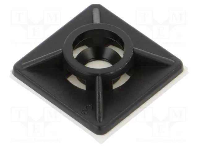 Holder; self-adhesive; polyamide; UL94V-2; black; A: 19mm; B: 3.5mm BOSSARD B19X4/BN20345