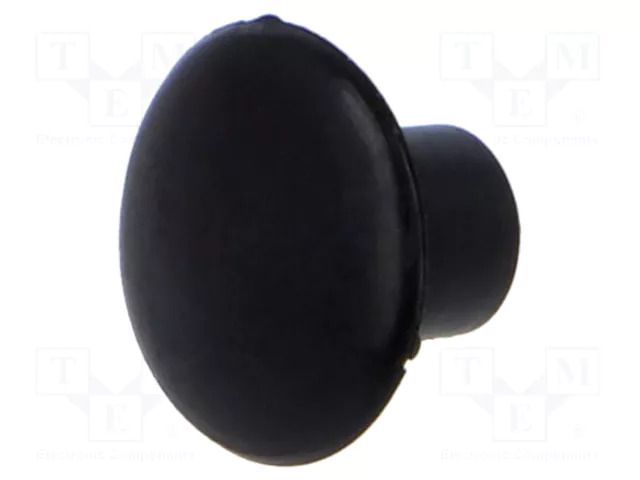 Stopper; H: 5.2mm; push-in; Flange dia: 9mm; black; 054044922003 ESSENTRA ESS-10060483
