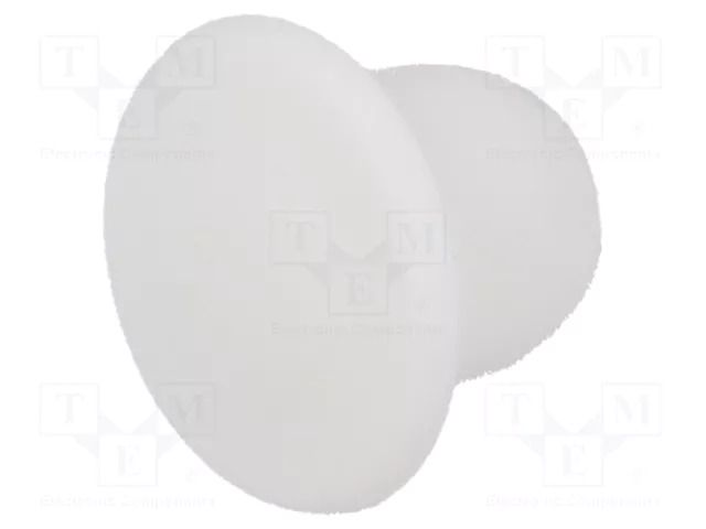 Stopper; H: 9mm; push-in; Flange dia: 15mm; white; Ømount.hole: 10mm ESSENTRA ESS-10060643