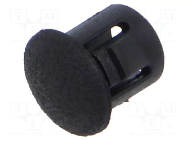 Stopper; H: 7.9mm; push-in,snap-fastener; Flange dia: 7.9mm; black ESSENTRA ESS-10112144