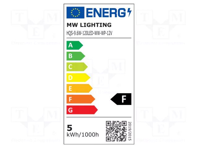 LED tape; white neutral; 2835; LED/m: 120; 8mm; IP64; 120°; 9.6W/m POS HQS-96120WWP-12