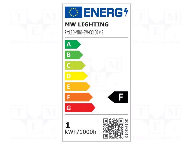 LED; white; 7000K; 720mW; 72lm; IP67; 140°; No.of diodes: 3; -25÷55°C POS PROLED-MINI-3W100