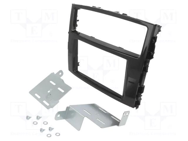 Radio frame; Mitsubishi; 2 DIN; black gloss PER.PIC. RAM-40.515.2