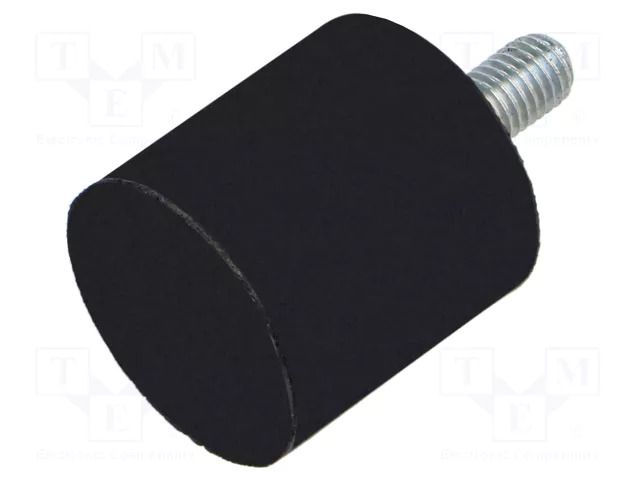 Vibroisolation foot; Ø: 40mm; Thread len: 23mm; steel; H: 40mm ELESA+GANTER EG-418136