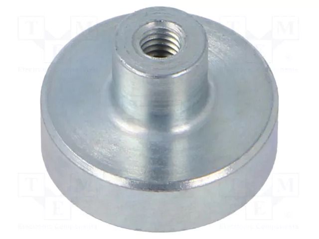 Magnet: permanent; samarium, cobalt; 90N; Ø: 20mm; H: 13mm; steel ELESA+GANTER GN50.2-SC-20-6-M4