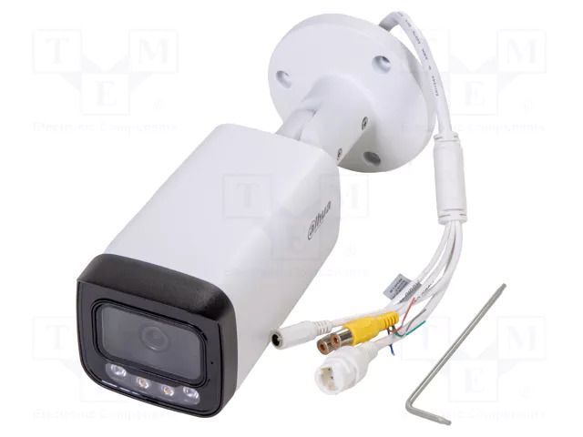 Camera: CCTV IP; Dim: 238.5x90.7x90.7mm; white-black; -40÷60°C DAHUA 6923172590084