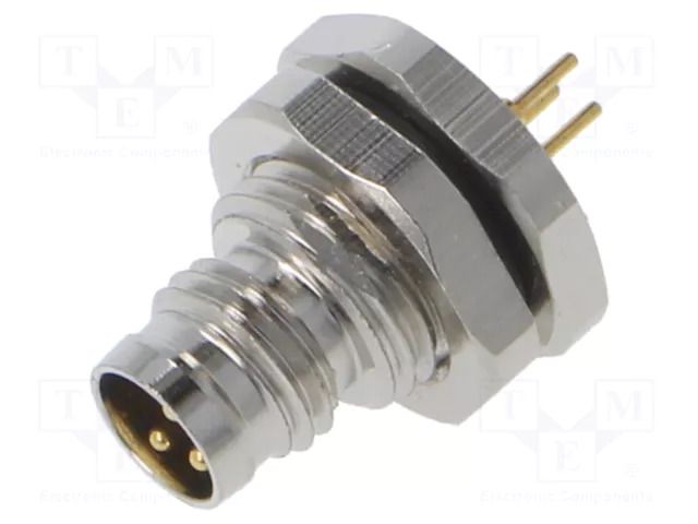 Connector: M8; socket; male; 48V; 4A; PIN: 3; IP67; THT LUTRONIC 0831-03-T10CP