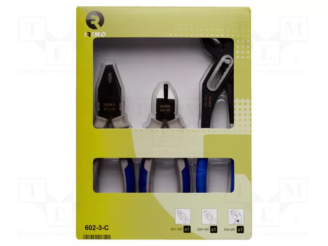 Kit: pliers; side,adjustable,universal; 3pcs. IRIMO SA.602-3-C