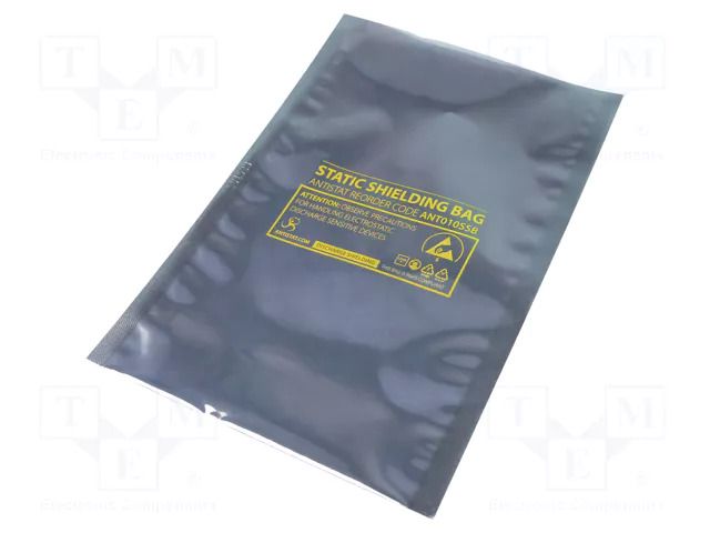 Protection bag; ESD; L: 660mm; W: 254mm; Thk: 75um; 100pcs; 1MΩ÷10GΩ ANTISTAT ATS-010-0105