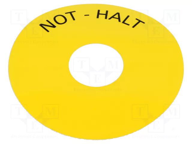 Warning plate; 22mm; 3SU1.5; -25÷70°C; Ømount.hole: 22mm; Ø: 75mm SIEMENS 3SU1900-0BC31-0AT0
