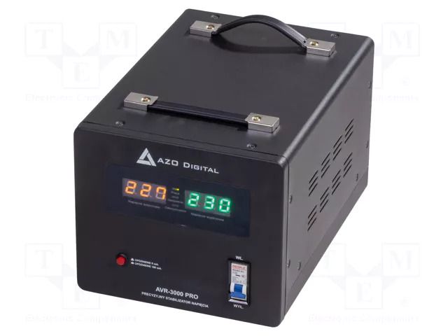 Automatic voltage stabiliser; Usup: 150÷260VAC; Uout: 230VAC AZO DIGITAL AVR-3000-PRO
