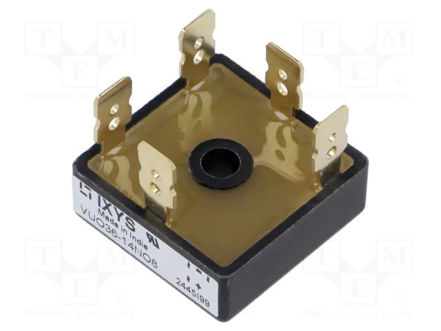Bridge rectifier: three-phase; Urmax: 1.4kV; If: 27A; Ifsm: 550A IXYS VUO36-14NO8
