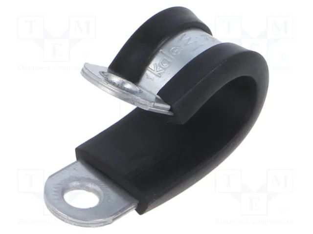 Fixing clamp; ØBundle : 15mm; W: 15mm; steel; Cover material: EPDM KALE CC-D1-15X15-W1EPDM