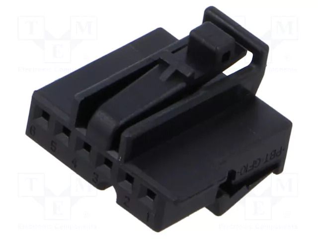 PIN: 6; female; crimped; socket; straight TE Connectivity 1-969508-2