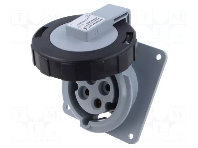 Connector: AC supply 3-phase; socket; IP&S; female; PIN: 4; angled AMPHENOL 2CMA166962R1000