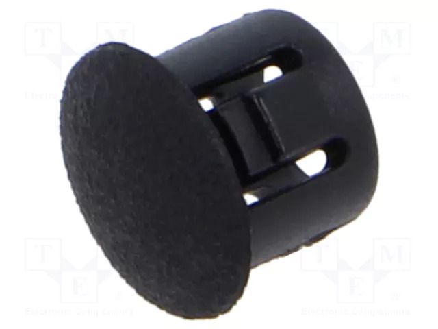 Stopper; H: 7.9mm; push-in,snap-fastener; Flange dia: 9.5mm; black ESSENTRA ESS-10112151
