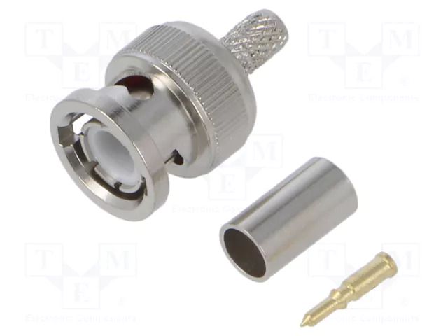 Connector: BNC; plug; male; straight; 50Ω; crimped; RG58; for cable HONGKONG XINYA ELECTRONICS CO.,LTD R-131