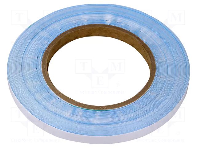 Tape: heat transfer; W: 9mm; L: 25m; Thk: 0.25mm; 0.6W/mK; white 3M 3M-8810-9-25