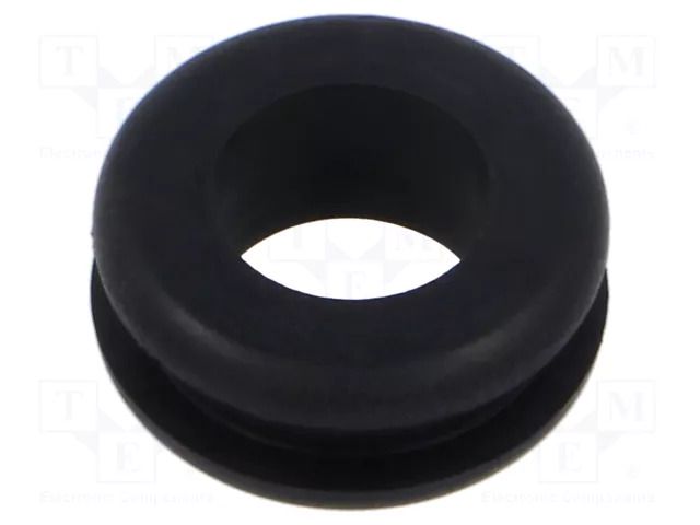 Grommet; Ømount.hole: 18mm; Øhole: 12mm; black; -40÷125°C; EPDM ESSENTRA ESS-10284865