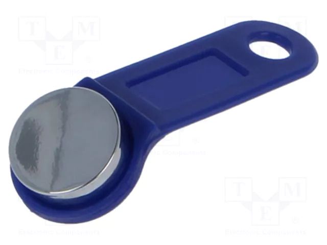 Pellet memory holder in a keychain; blue; Mounting: magnet IBUTTON.CC MG1990A-M-B