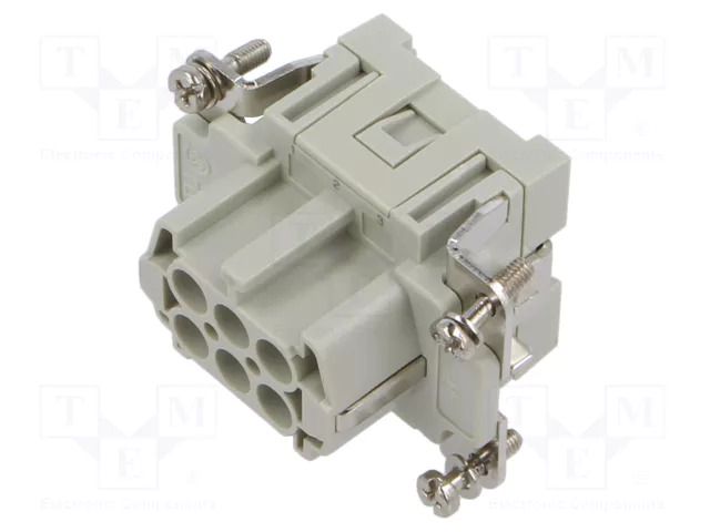 Connector: HDC; contact insert; female; CCE; PIN: 6; 16A; 600V; 6+PE ILME CCEF06