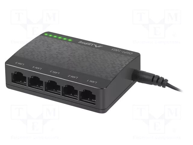 Switch Ethernet; RJ45 socket x5; PnP,LED status indicator LANBERG DSP1-1005