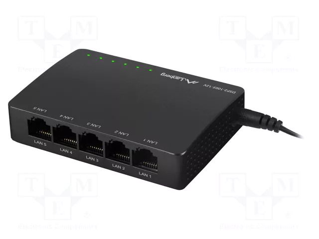 Switch Ethernet; RJ45 socket x5; PnP,LED status indicator LANBERG DSP2-1005-12V