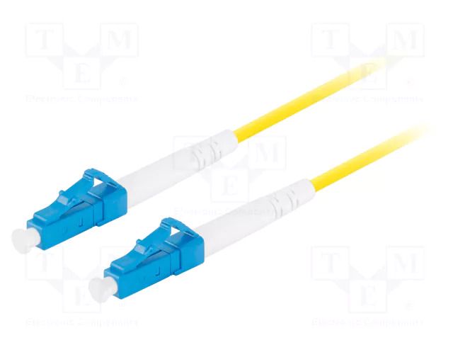 Fiber patch cord; LC/UPC; 10m; Optical fiber: 9/125um; LSZH LANBERG FO-LULUSS11-0100YE