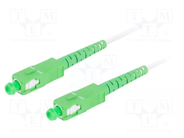 Fiber patch cord; SC/APC,both sides; 20m; Optical fiber: 9/125um LANBERG FO-SASASS31-0200WH