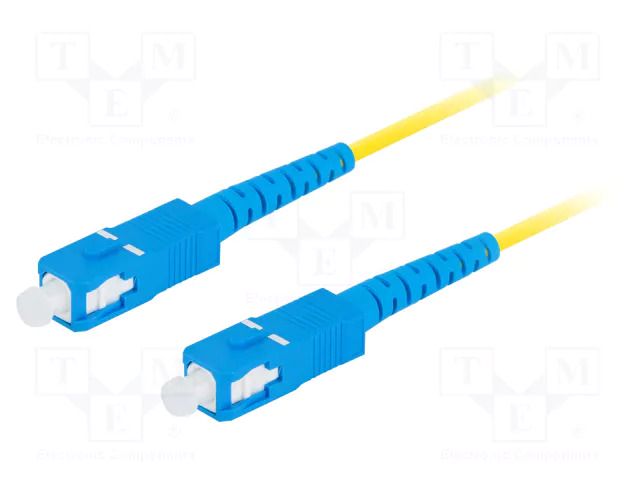 Fiber patch cord; SC/UPC,both sides; 2m; Optical fiber: 9/125um LANBERG FO-SUSUSS11-0020YE