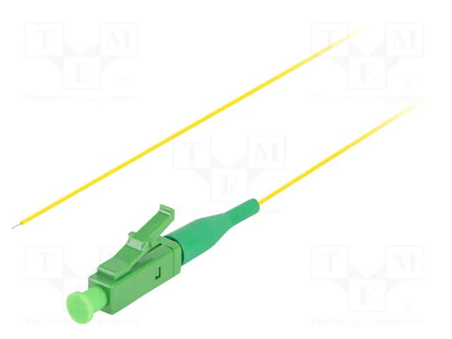 Optic fiber pigtail; LC/APC; 2m; 9/125um; LSZH; green; yellow LANBERG FP-LCAPSE11-0020YE