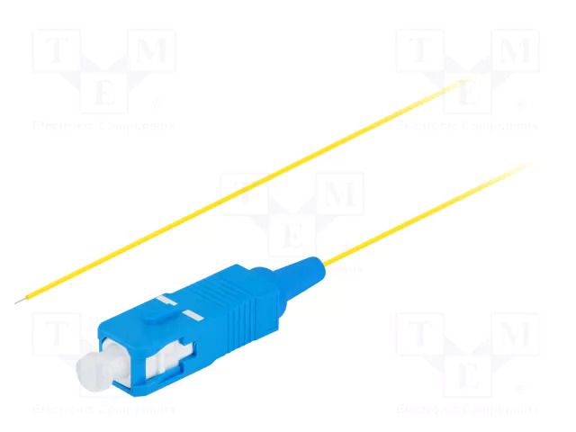 Optic fiber pigtail; SC/UPC; 2m; 9/125um; LSZH; blue; yellow LANBERG FP-SCUPSE11-0020YE