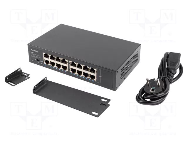 Switch Ethernet; IEC C14,RJ45 socket x16; Gigabit Ethernet LANBERG RSGE-16