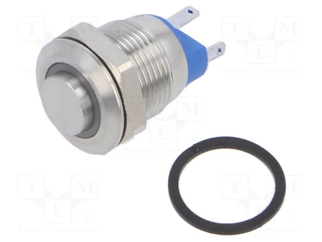 Switch: vandal resistant; Pos: 2; SPST-NO; 2A/36VDC; IP65; OFF-(ON) ONPOW GQ12-AH-10EJB12VS