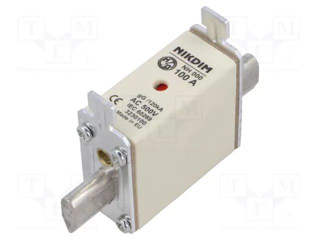 Fuse: fuse; 100A; 500VAC; gG; industrial; NH000 NIKDIM LTD 3230100