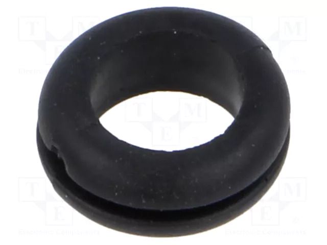 Grommet; Ømount.hole: 12mm; Øhole: 10mm; black; 0÷80°C; PVC ESSENTRA ESS-10284216