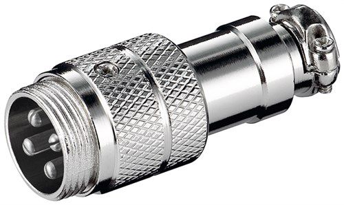 Microphone Plug (4-Pin) - with screwed strain-relief 11681