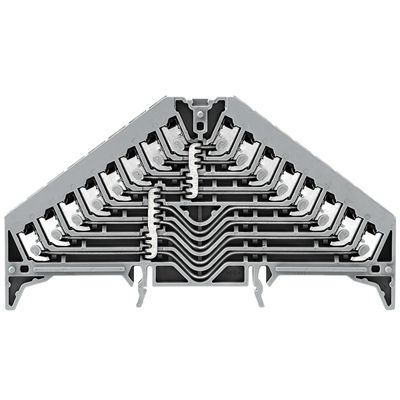 Potential distributor terminal, PUSH IN, 1.5, 250, 17.5 A, Number of connections: 32, Number of poles: 8, TS 35 x 7.5, grey Weidmuller 1173870000