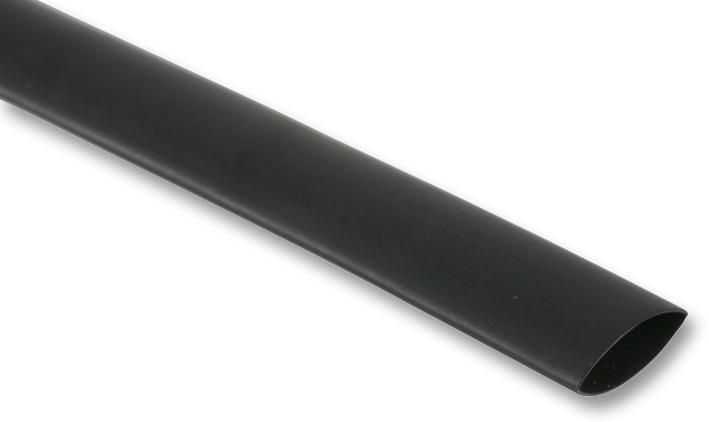 Adhesive Lined Heat Shrink Tubing, Semi Rigid, 3:1, 0.75 ", 19.1 mm, Black, 3.9 ft, 1.2 m 118-7640