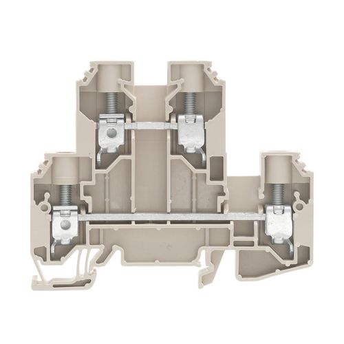Multi-tier modular terminal, Screw connection, 10 mm², 800 V, 57 A, Number of levels: 2, dark beige Weidmuller 1186740000