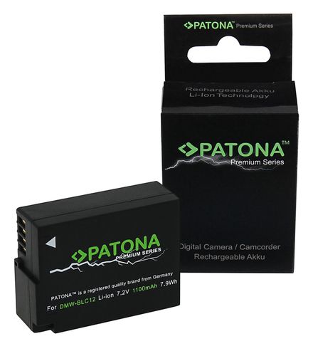 PATONA Premium Battery f. Panasonic DMW-BLC12 Lumix DMC FZ200 Lumix DMC G6 G5 GH2, PATONA 1196 4260317093225