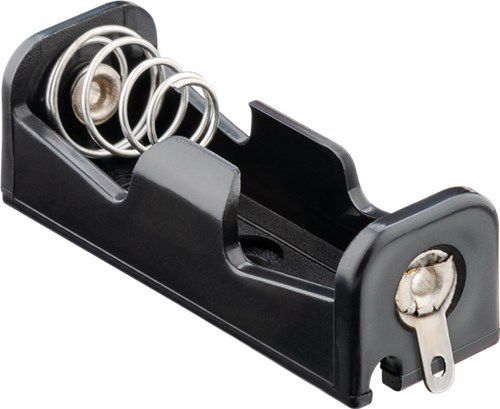 1x N (Lady) battery holder, black - Solder tail (U) 11991