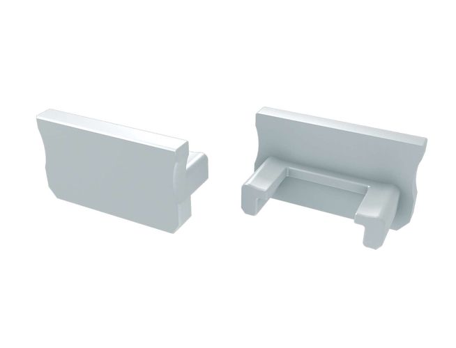 Led profilio aklė A balta, be skylės 12-0011-01