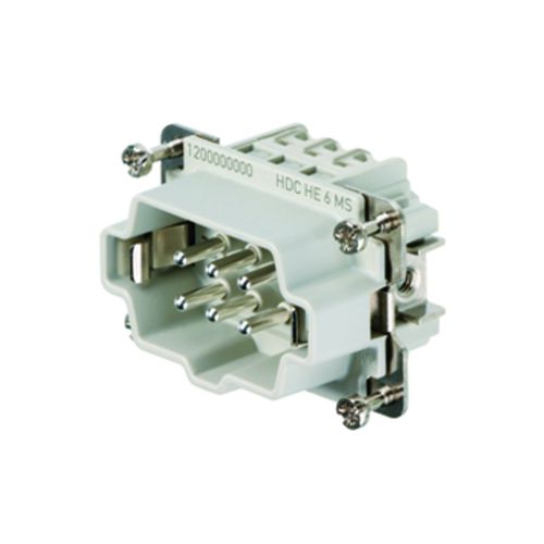 Contact insert (industry plug-in connectors), Pin, 500 V, 24 A, Number of poles: 6, Screw connection, Size: 3 Weidmuller 1200000000 04008190067564